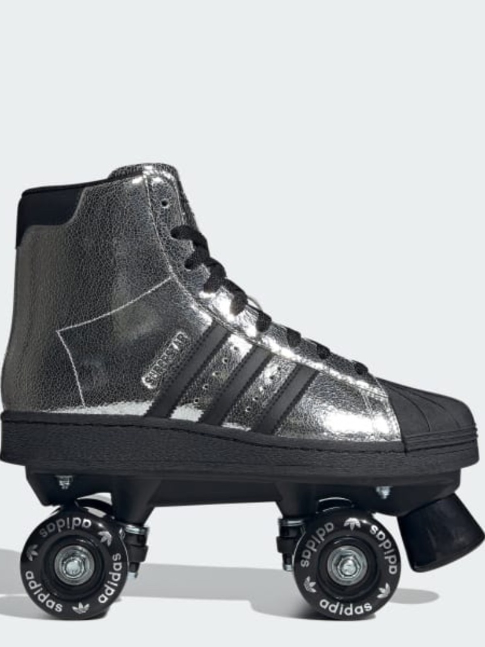 Adidas Silver & Black Superstar 82 Roller Skates